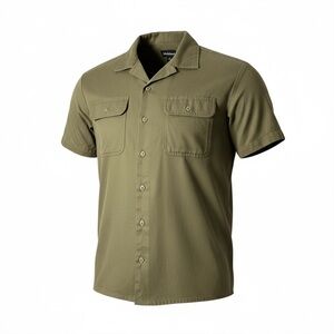 Die Hard Classic Olive Green Button-Down Shirt